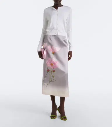 Oscar de la Renta Floral midi skirt | Thumbnail 4 Oscar de la Renta Floral midi skirt | Thumbnail 4