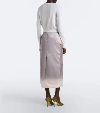 Oscar de la Renta Floral midi skirt | Thumbnail 5 Oscar de la Renta Floral midi skirt | Thumbnail 5