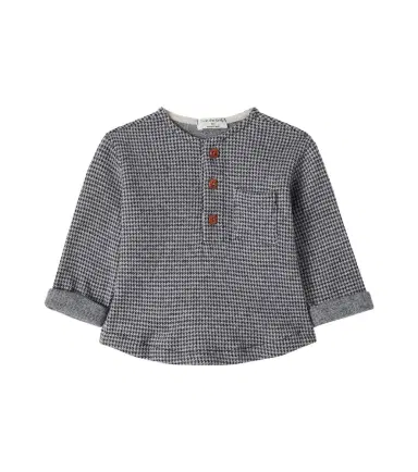 1 + in the Family Baby Nuoro houndstooth cotton-blend top | Thumbnail 1 1 + in the Family Baby Nuoro houndstooth cotton-blend top | Thumbnail 1