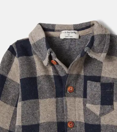 1 + in the Family Baby Modena checked flannel shirt | Thumbnail 3 1 + in the Family Baby Modena checked flannel shirt | Thumbnail 3