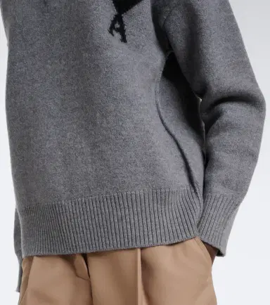 Ami Paris Ami de Coeur wool polo sweater | Thumbnail 2 Ami Paris Ami de Coeur wool polo sweater | Thumbnail 2