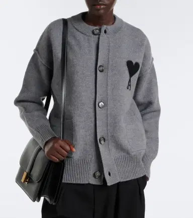Ami Paris Ami de Coeur wool cardigan | Thumbnail 3 Ami Paris Ami de Coeur wool cardigan | Thumbnail 3