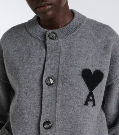 Ami Paris Ami de Coeur wool cardigan | Thumbnail 4 Ami Paris Ami de Coeur wool cardigan | Thumbnail 4