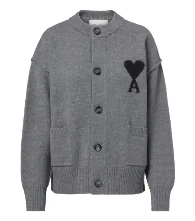 Ami Paris Ami de Coeur wool cardigan | Thumbnail 1 Ami Paris Ami de Coeur wool cardigan | Thumbnail 1