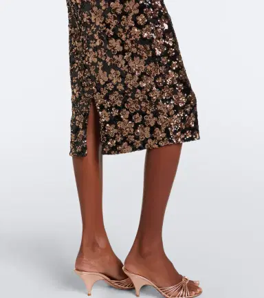 Max Mara Floral sequined midi skirt | Thumbnail 3 Max Mara Floral sequined midi skirt | Thumbnail 3
