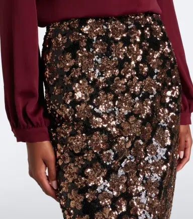 Max Mara Floral sequined midi skirt | Thumbnail 4 Max Mara Floral sequined midi skirt | Thumbnail 4