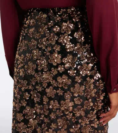 Max Mara Floral sequined midi skirt | Thumbnail 5 Max Mara Floral sequined midi skirt | Thumbnail 5