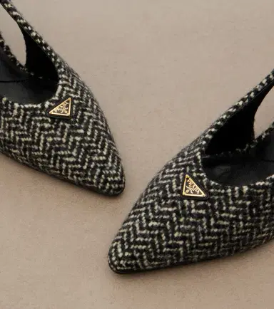 Prada Herringbone slingback pumps | Thumbnail 4 Prada Herringbone slingback pumps | Thumbnail 4