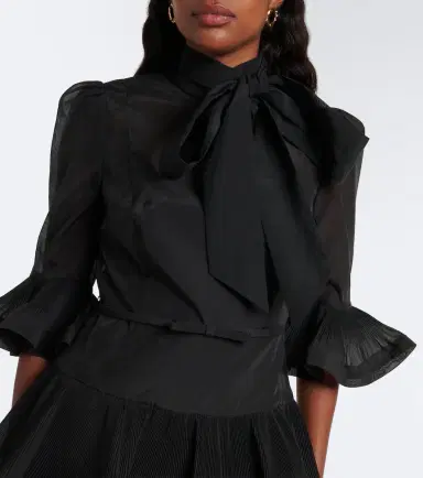 Zimmermann Pleated tie-neck minidress | Thumbnail 5 Zimmermann Pleated tie-neck minidress | Thumbnail 5