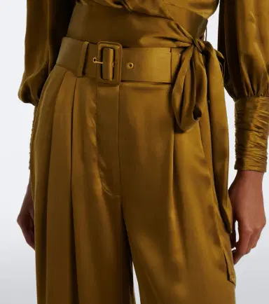 Zimmermann Belted pleated silk wide-leg pants | Thumbnail 5 Zimmermann Belted pleated silk wide-leg pants | Thumbnail 5