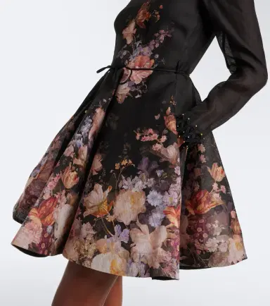 Zimmermann Valiant floral linen and silk minidress | Thumbnail 2 Zimmermann Valiant floral linen and silk minidress | Thumbnail 2