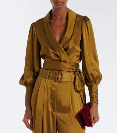 Zimmermann Silk satin wrap top | Thumbnail 2 Zimmermann Silk satin wrap top | Thumbnail 2