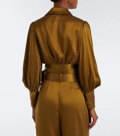 Zimmermann Silk satin wrap top | Thumbnail 3 Zimmermann Silk satin wrap top | Thumbnail 3