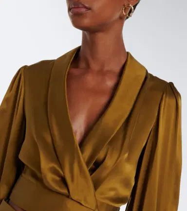 Zimmermann Silk satin wrap top | Thumbnail 4 Zimmermann Silk satin wrap top | Thumbnail 4