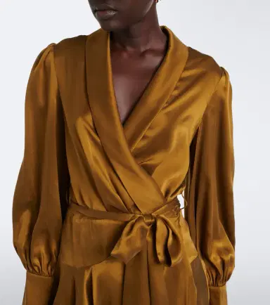 Zimmermann Silk satin wrap dress | Thumbnail 3 Zimmermann Silk satin wrap dress | Thumbnail 3