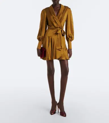 Zimmermann Silk satin wrap dress | Thumbnail 4 Zimmermann Silk satin wrap dress | Thumbnail 4