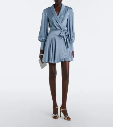 Zimmermann Silk satin wrap dress | Thumbnail 4 Zimmermann Silk satin wrap dress | Thumbnail 4