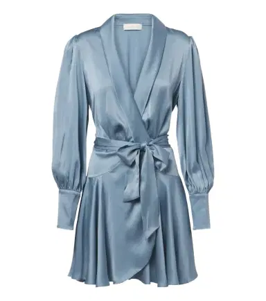 Zimmermann Silk satin wrap dress | Thumbnail 1 Zimmermann Silk satin wrap dress | Thumbnail 1