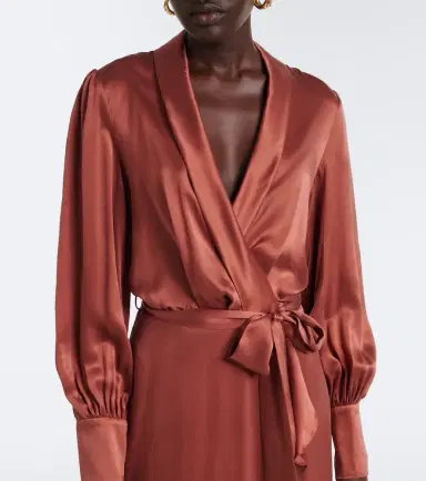 Zimmermann Silk satin wrap dress | Thumbnail 3 Zimmermann Silk satin wrap dress | Thumbnail 3