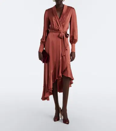 Zimmermann Silk satin wrap dress | Thumbnail 4 Zimmermann Silk satin wrap dress | Thumbnail 4