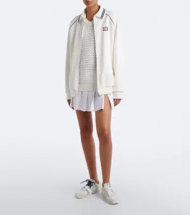 Miu Miu Open-knit cotton polo shirt | Thumbnail 3 Miu Miu Open-knit cotton polo shirt | Thumbnail 3