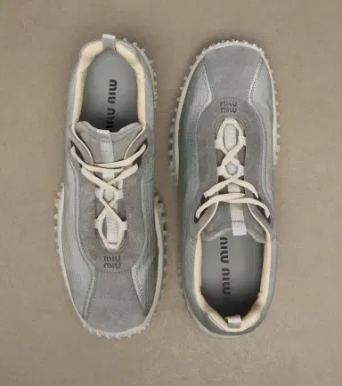 Miu Miu Bubble suede-trimmed sneakers | Thumbnail 2 Miu Miu Bubble suede-trimmed sneakers | Thumbnail 2