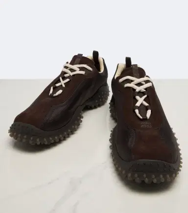 Miu Miu Bubble suede-trimmed sneakers | Thumbnail 3 Miu Miu Bubble suede-trimmed sneakers | Thumbnail 3