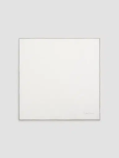 Ralph Lauren Purple Label Men's Linen Tipped Pocket Square - White With Pearl | Thumbnail 2 Ralph Lauren Purple Label Men's Linen Tipped Pocket Square - White With Pearl | Thumbnail 2