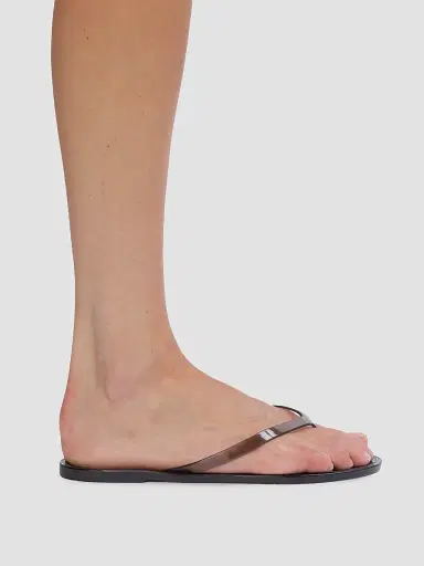 Black Suede Studio Women's Crystal PVC Flip Flops - Brown Zebra Pvc - Size 11 | Thumbnail 3 Black Suede Studio Women's Crystal PVC Flip Flops - Brown Zebra Pvc - Size 11 | Thumbnail 3