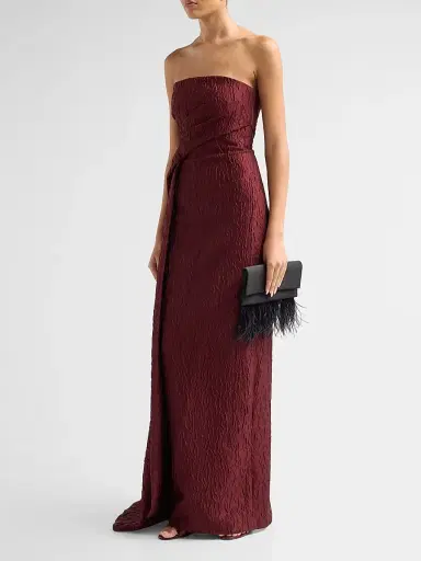 Monique Lhuillier Women's Textured Strapless Column Gown - Chrome Multi | Thumbnail 4 Monique Lhuillier Women's Textured Strapless Column Gown - Chrome Multi | Thumbnail 4