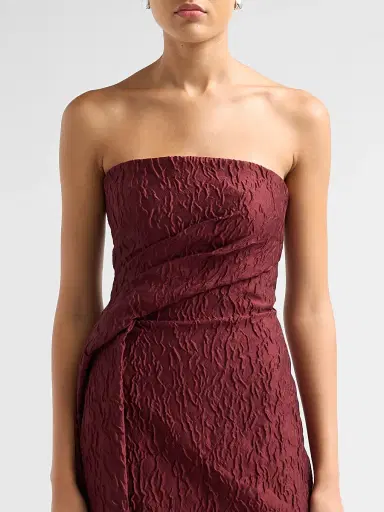 Monique Lhuillier Women's Textured Strapless Column Gown - Chrome Multi | Thumbnail 5 Monique Lhuillier Women's Textured Strapless Column Gown - Chrome Multi | Thumbnail 5