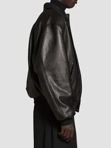 Balenciaga Men's Sporty B Shearling Jacket - Black | Thumbnail 4 Balenciaga Men's Sporty B Shearling Jacket - Black | Thumbnail 4