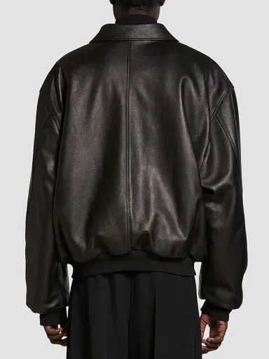 Balenciaga Men's Sporty B Shearling Jacket - Black | Thumbnail 5 Balenciaga Men's Sporty B Shearling Jacket - Black | Thumbnail 5