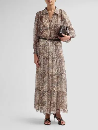 ba & sh Women's Cali Paisley Print Maxi Skirt - Bleu | Thumbnail 2 ba & sh Women's Cali Paisley Print Maxi Skirt - Bleu | Thumbnail 2
