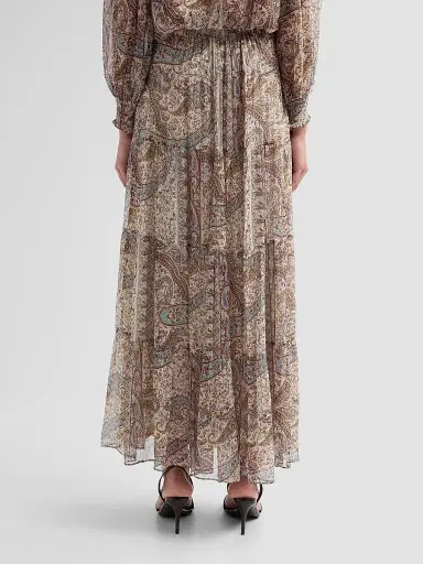 ba & sh Women's Cali Paisley Print Maxi Skirt - Bleu | Thumbnail 3 ba & sh Women's Cali Paisley Print Maxi Skirt - Bleu | Thumbnail 3