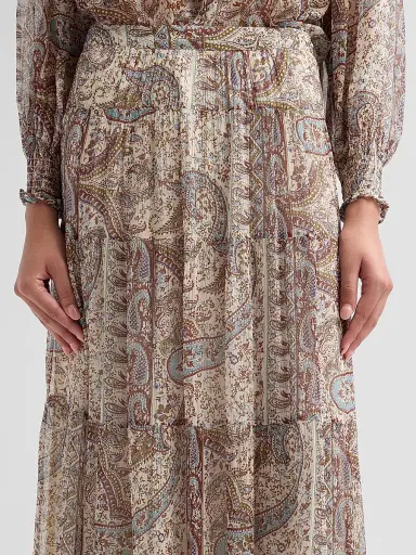 ba & sh Women's Cali Paisley Print Maxi Skirt - Bleu | Thumbnail 5 ba & sh Women's Cali Paisley Print Maxi Skirt - Bleu | Thumbnail 5