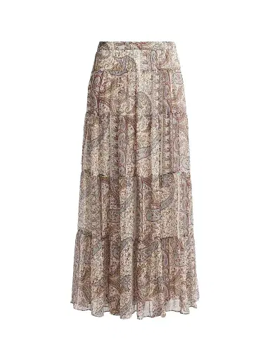ba & sh Women's Cali Paisley Print Maxi Skirt - Bleu | Thumbnail 1 ba & sh Women's Cali Paisley Print Maxi Skirt - Bleu | Thumbnail 1