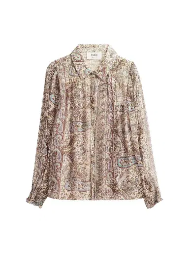 ba & sh Women's Cleo Paisley Print Shirt - Bleu | Thumbnail 1 ba & sh Women's Cleo Paisley Print Shirt - Bleu | Thumbnail 1
