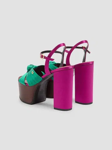 Valentino Garavani Women's 125MM Sandals with Crasher Platform in Satin | Thumbnail 3 Valentino Garavani Women's 125MM Sandals with Crasher Platform in Satin | Thumbnail 3