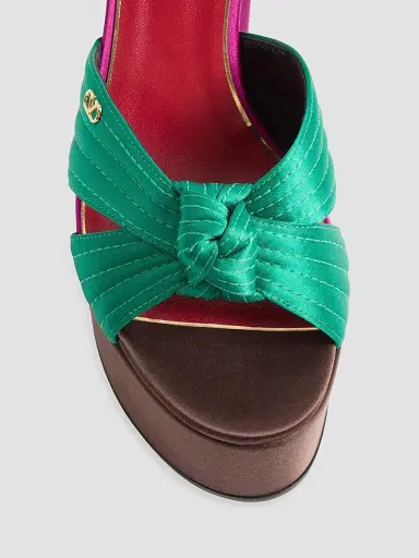 Valentino Garavani Women's 125MM Sandals with Crasher Platform in Satin | Thumbnail 5 Valentino Garavani Women's 125MM Sandals with Crasher Platform in Satin | Thumbnail 5