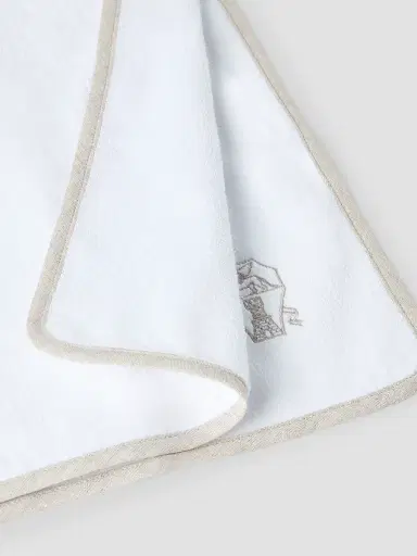 Brunello Cucinelli 2 Piece Cotton Terrycloth Hand Towel Set with Embroidery | Thumbnail 2 Brunello Cucinelli 2 Piece Cotton Terrycloth Hand Towel Set with Embroidery | Thumbnail 2