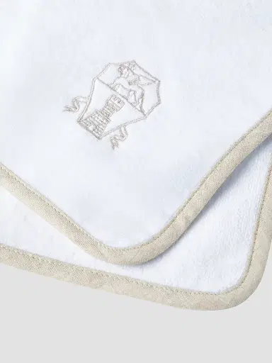 Brunello Cucinelli 2 Piece Cotton Terrycloth Hand Towel Set with Embroidery | Thumbnail 3 Brunello Cucinelli 2 Piece Cotton Terrycloth Hand Towel Set with Embroidery | Thumbnail 3