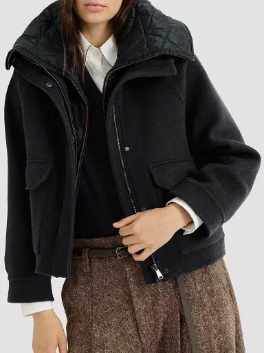 Brunello Cucinelli Women's Hand-Crafted Outerwear Jacket - Night | Thumbnail 5 Brunello Cucinelli Women's Hand-Crafted Outerwear Jacket - Night | Thumbnail 5