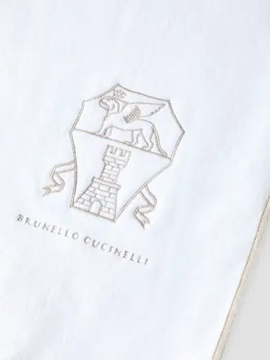 Brunello Cucinelli Cotton Terrycloth Towel with Embroidery | Thumbnail 2 Brunello Cucinelli Cotton Terrycloth Towel with Embroidery | Thumbnail 2