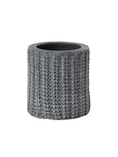 Brunello Cucinelli Small Wax Lantern with English Rib Knit Effect | Thumbnail 1 Brunello Cucinelli Small Wax Lantern with English Rib Knit Effect | Thumbnail 1
