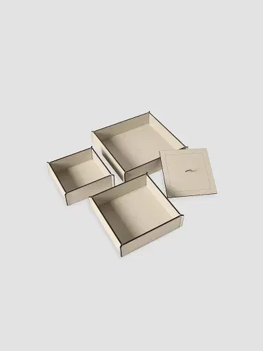 Brunello Cucinelli Trio of Leather Organizer Boxes with Lids - | Thumbnail 2 Brunello Cucinelli Trio of Leather Organizer Boxes with Lids - | Thumbnail 2