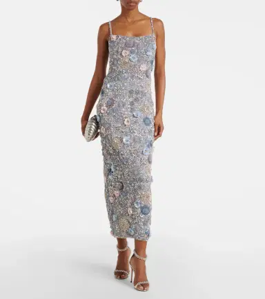 RACHEL GILBERT Embellished floral-appliqué midi dress | Thumbnail 3 RACHEL GILBERT Embellished floral-appliqué midi dress | Thumbnail 3