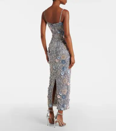 RACHEL GILBERT Embellished floral-appliqué midi dress | Thumbnail 4 RACHEL GILBERT Embellished floral-appliqué midi dress | Thumbnail 4