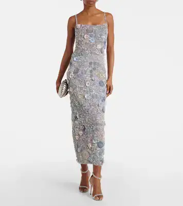 RACHEL GILBERT Embellished floral-appliqué midi dress | Thumbnail 9 RACHEL GILBERT Embellished floral-appliqué midi dress | Thumbnail 9