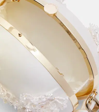 Self-Portrait Oval Small embellished satin clutch | Thumbnail 4 Self-Portrait Oval Small embellished satin clutch | Thumbnail 4